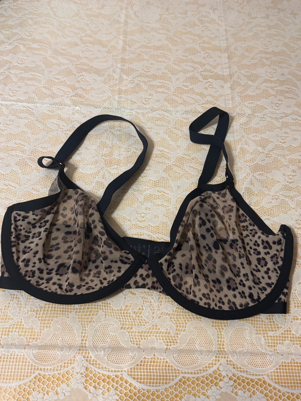 CUUP The Plunge Leopard Bra 34F 34 DDD